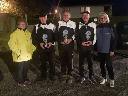 Félicitations à nos trois Sanflorains Champion départemental triplette vétérans Félicitations à nos trois Sanflorains Champion départemental triplette vétérans